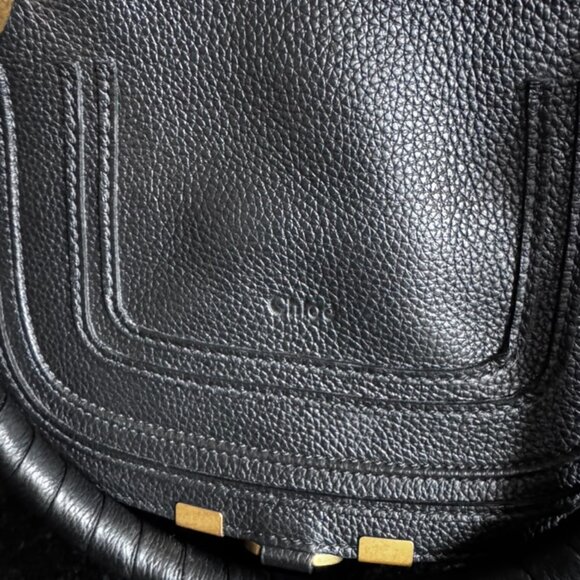 Chloe "Marcie" satchel bag in shiny calfskin leather - Picture 5 of 8